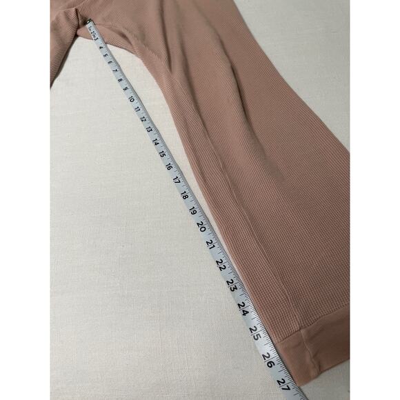 Mate the Label Organic Cotton Waffle Knit Rose Jogger Pants Size L - Picture 10 of 11